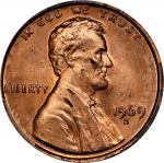 1969-S Lincoln Cent. FS-101. Doubled Die Obverse. MS-63+ RD (PCGS). CAC.