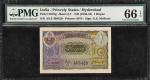 INDIA - PRINCELY STATES. Government of Hyderabad. 1 Rupee, ND (1950-53). P-S272g. PMG Gem Uncirculat