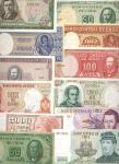 Banco Central de Chile, a selection comprising of 1 Peso, 5 Pesos (2), 10 Pesos, 50 Pesos (3), 100 P
