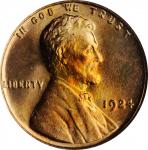 1924 Lincoln Cent. MS-66 RD (PCGS).