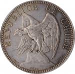 CHILE. Silver Peso Essai (Pattern), 1894-So. PCGS SPECIMEN-58 Gold Shield.
