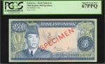 1960年印尼银行2500 & 5000盾。样票。INDONESIA. Bank Indonesia. 2500 & 5000 Rupiah, 1960. P-Unlisted & 88As. Spe