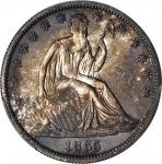 1865 Liberty Seated Half Dollar. Proof-65 Cameo (PCGS).