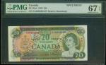 1971年加拿大贰拾圆样票，PMG67EPQ