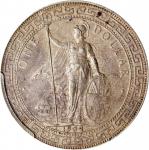 1904/0-B年英国贸易银元站洋一圆银币。孟买铸币厂。GREAT BRITAIN. Trade Dollar, 1904/0-B. Bombay Mint. Edward VII. PCGS AU-
