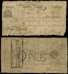 Bath Bank (Cavenagh, Browne, Bayly & Browne), ｣1, 1822, also Bath Bank (W.Kemp), ｣1, 1812, both blac