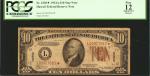 Fr. 2303*. 1934A $10  Hawaii Emergency Star Note. PCGS Fine 12 Apparent. Stained.
