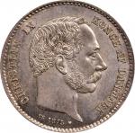 DENMARK. Krone, 1875 HC/CS. Copenhagen Mint. Christian IX. PCGS MS-62 Gold Shield.