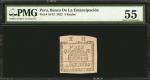 PERU. Banco de la Emancipacion. 4 Reales, 1822. P-S142. PMG About Uncirculated 55.