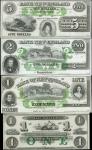 Lot of (4) Mixed Obsoletes. 18xx. $1, $2 & $5. Choice Uncirculated.