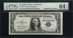 Fr. 1614. 1935E $1 Silver Certificate. PMG Choice Uncirculated 64 EPQ. Mismatched Serial Number.