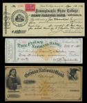 Lot of Pennsylvania and other Checks. 19th-early 20th Century. PA (19) - Pennsylvania State College,