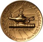 1993 American Numismatic Society 50 Year Membership Medal for John J. Pittman, LM-152. Gold. 24 mm. 