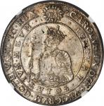 SWEDEN. 4 Mark, 1607. Stockholm Mint. Karl IX (1604-11). NGC MS-62.