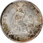 PERU. 1/2 Dinero, 1863-YB. Lima Mint. PCGS MS-67 Gold Shield.