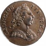 1770 Contemporary Counterfeit Halfpenny. George III English Type. Coin X Family. Dies 2-70A. MS-64 B