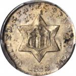 1852 Silver Three-Cent Piece. MS-64 (PCGS).