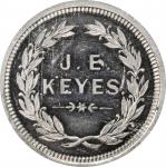 Mavericks. 1859 J.E. Keyes. Rulau-Z53P. White Metal. Plain Edge. MS-62 DPL (NGC).