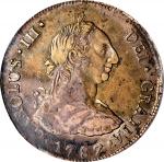 BOLIVIA. 8 Reales, 1787-PTS PR. Potosi Mint. Charles III. PCGS EF-40.