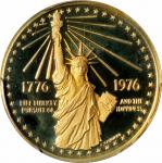 1976 National Bicentennial Medal. Third Size. Swoger-52ID. Gold. Proof-69 Deep Cameo (PCGS).