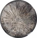 MEXICO. 8 Reales, 1874-Go FR. Guanajuato Mint. NGC MS-64.