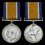 A British War Medal to Interpreter N. F. George, who served with both the Mediterranean and Egyptian