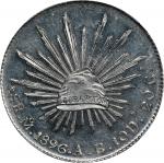 MEXICO. 8 Reales, 1896-Mo AB. Mexico City Mint. NGC MS-62.