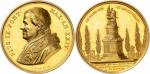 Vatican, Pie IX (1846-1878). Médaille en or 1869 an XXIV, frappée en hommage aux victimes de Mentena