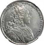 RUSSIA. Ruble, 1727-CNB. Peter II (1727-30). NGC VF Details--Excessive Surface Hairlines.