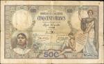 ALGERIA. Banque de LAlgerie. 500 Francs, 1926. P-82. Choice Fine.