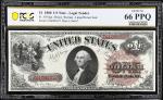 Fr. 30. 1880 $1 Legal Tender Note. PCGS Banknote Gem Uncirculated 66 PPQ.