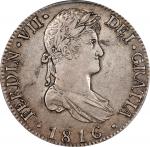 SPAIN. 8 Reales, 1816-M GJ. Madrid Mint. Ferdinand VII. PCGS EF-45.
