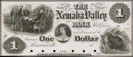 Nemaha Valley, Territory of Nebraska. The Nemaha Valley Bank. 18xx. $1. Uncirculated. Proof.