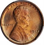 1917 Lincoln Cent. MS-67+ RD (PCGS). CAC.