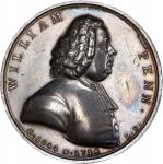 (1775) William Penn Medal. Betts-531. Silver, 45.0 mm. AU-55 (PCGS).