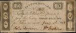 Butler, Pennsylvania. Pittsburgh & Butler Turnpike Road Co. January 1, 1822. $3. Choice Uncirculated
