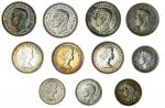 George VI (1937-52), Maundy coinage, Fourpence (3), 1937, 1943, 1944 (S.4087), Threepence, 1937 (S.4