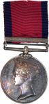 1848 British Military General Service medal with one clasp. CHRYSTLER’S FARM. Silver, 36 mm. MY-98 (