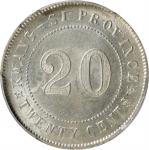 广西省造民国14年贰毫普通 PCGS MS 62 (t) CHINA. Kwangsi. 20 Cents, Year 14 (1925).  Kwangsi. 20 Cents, Year 14 (