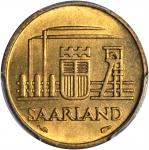 SAARLAND. 10 Franc, 1954. PCGS MS-67.