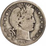 1892-S Barber Half Dollar. Good-4 (PCGS).