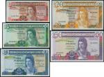 1986至88年直布罗陀壹至伍拾镑一组五枚，均PMG65EPQ-67EPQ，世界纸币