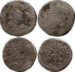 COINS. INDIA – PORTUGUESE. José: Silver Pardau (2). , 1762, 1781, Goa (Gomes 48.12, 49.06). First ve