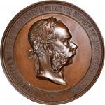AUSTRIA. Viennese World Exhibition/Franz Joseph Bronze Award Medal, 1873. UNCIRCULATED.