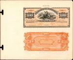 COLOMBIA. Banco de Colombia. 100 Pesos, December 15, 1881. P-S388p. Archival Record Book Face and Ba