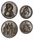 France, Capture of Ath, AE Medal, 1697, by Mauger, LUDOVICUS MAGNUS REX CHRISTIANISSIMUS., bare head