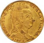 WEST INDIES. 6400 Reis (Joe), 1788-R. Maria I. PCGS Genuine--Cleaned, AU Details Gold Shield.