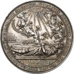 SUÈDEChristine (1632-1654). Médaille au module de 6 thalers, mort du Roi Gustave II Adolphe et rapat