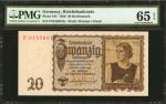 GHANA. Reichsbanknote. 20 Reichsmark, 1939. P-185. PMG Gem Uncirculated 65 EPQ.