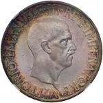 Savoy Coins. Vittorio Emanuele III (1900-1946) 10 Lire 1936 - Nomisma 1121 AG In slab NGC MS 64 cod.
